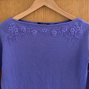 CYRUS Silk & Cashmere lavender sweater - Size S
